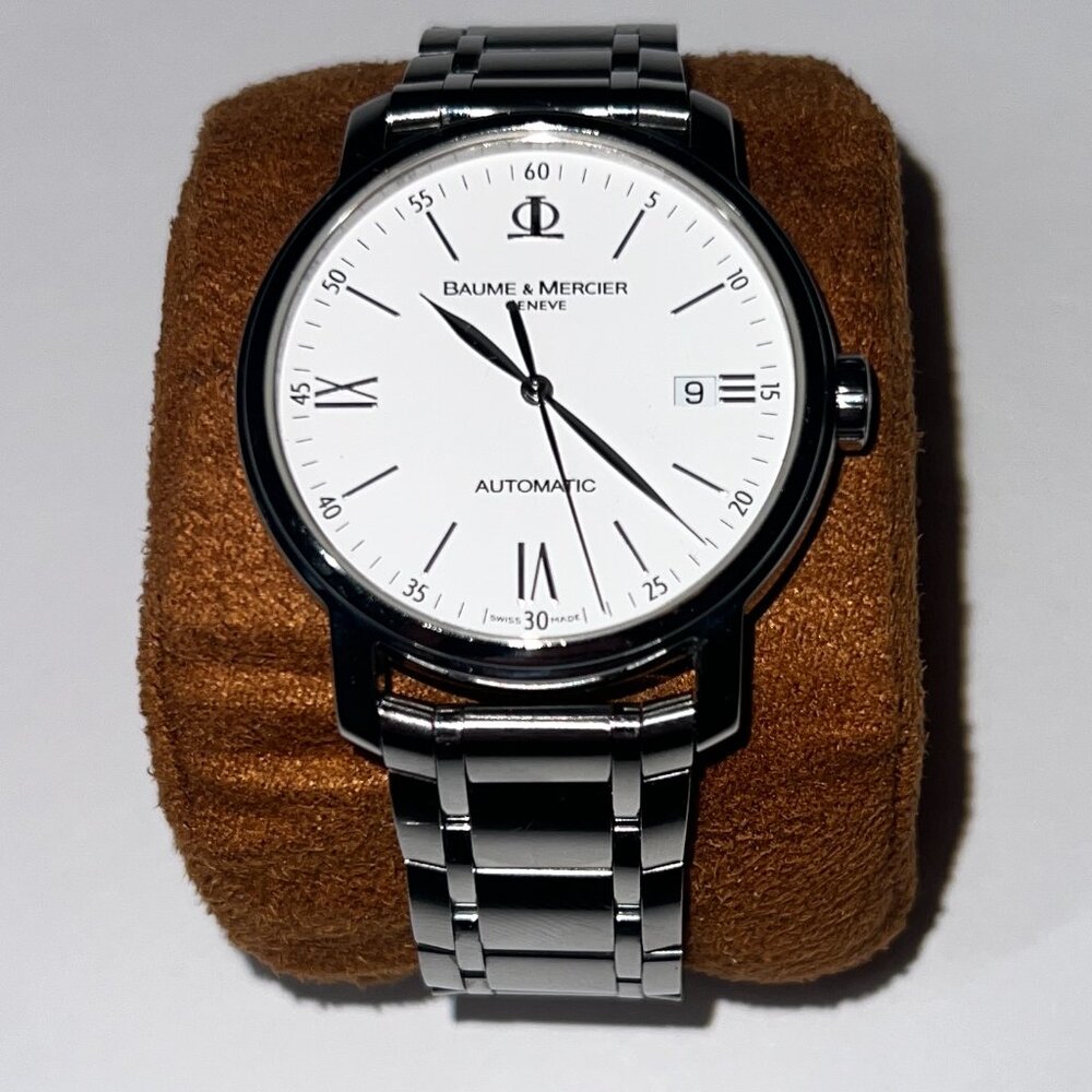 Baume & Mercier Classima 65554 Men's Automatic Watch 39mm Date White Dial